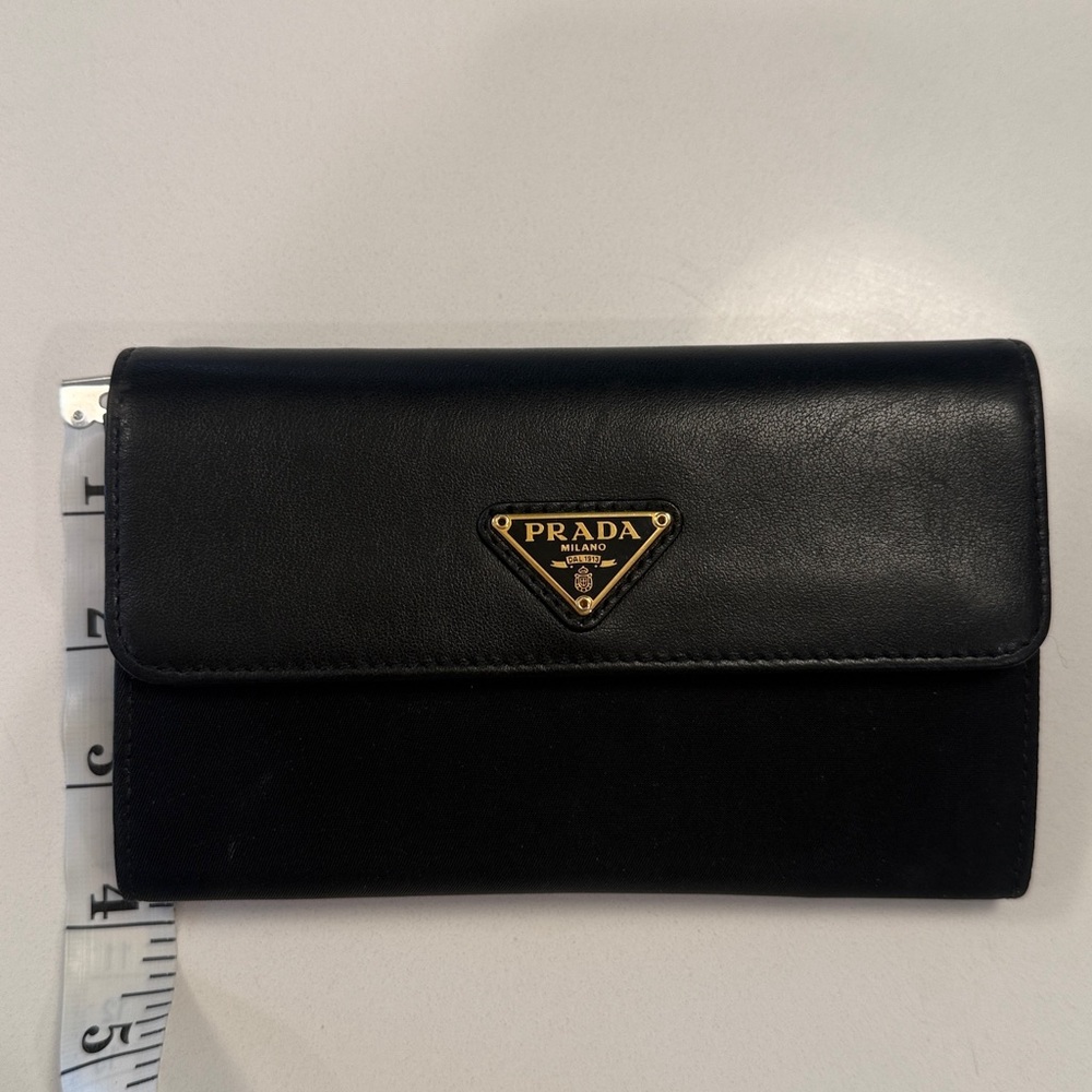 Authentic Prada Black Leather Tri-Fold Wallet - Picture 8 of 8